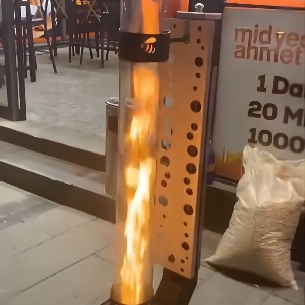 Beegarden OMT-301 cam tüplü füze pelet sobası kafe ve restoran dış mekan ısıtıcı