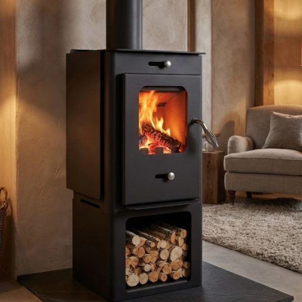 Beestove MZ02 yüksek verimli modern odun sobası şık ev içi şömine tasarımı